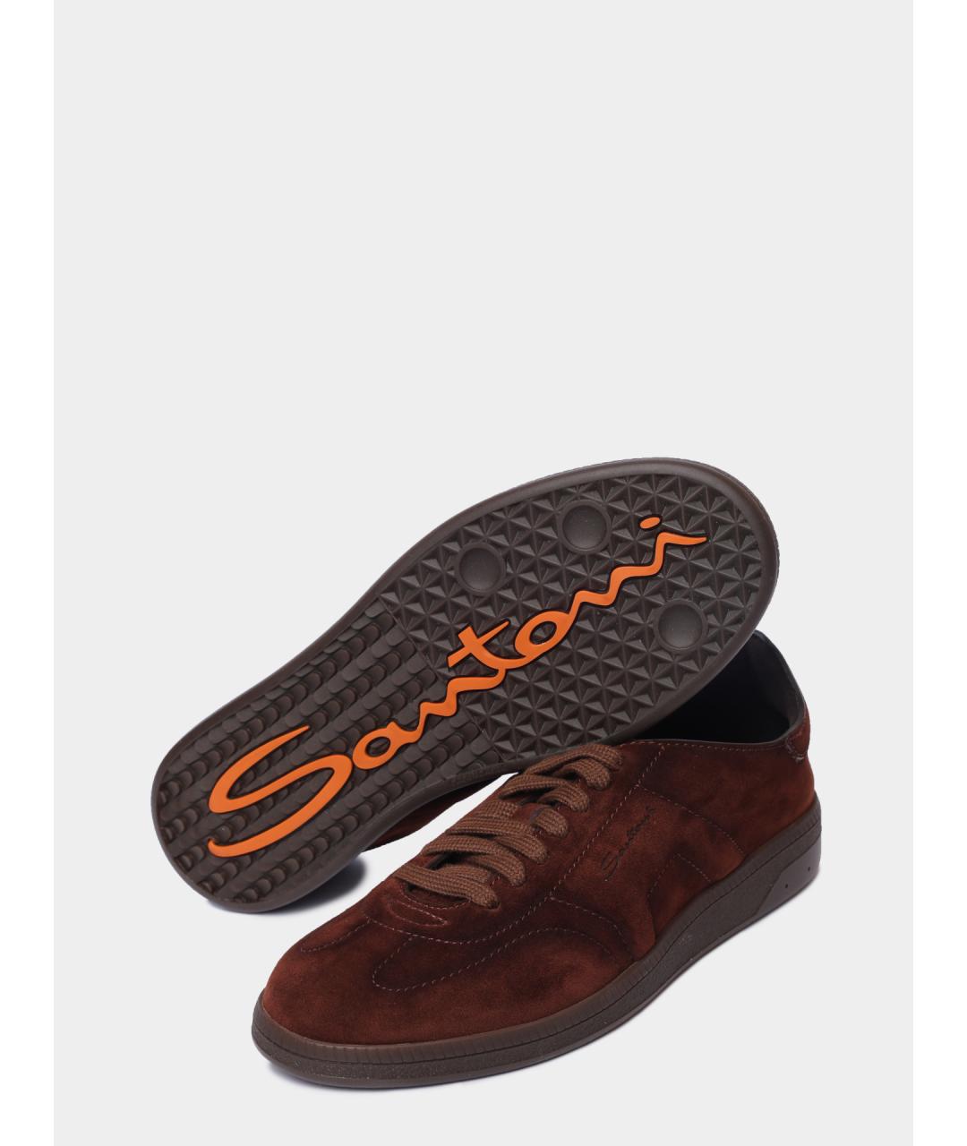 SANTONI Замшевые кеды, фото 4