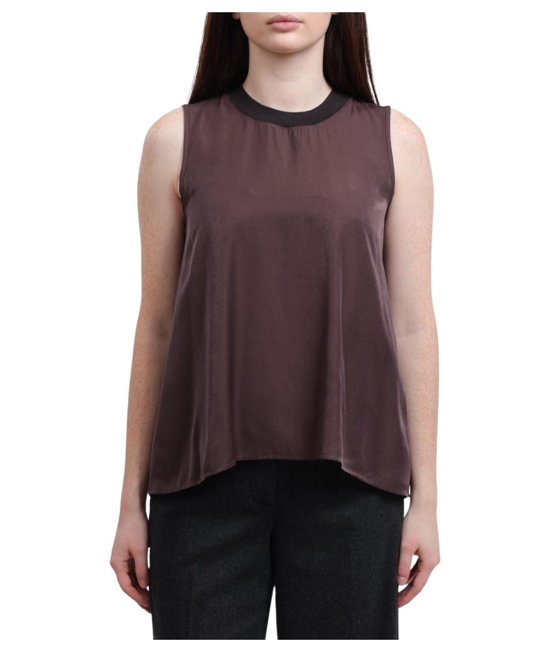 PESERICO Коричневая майка, фото 1