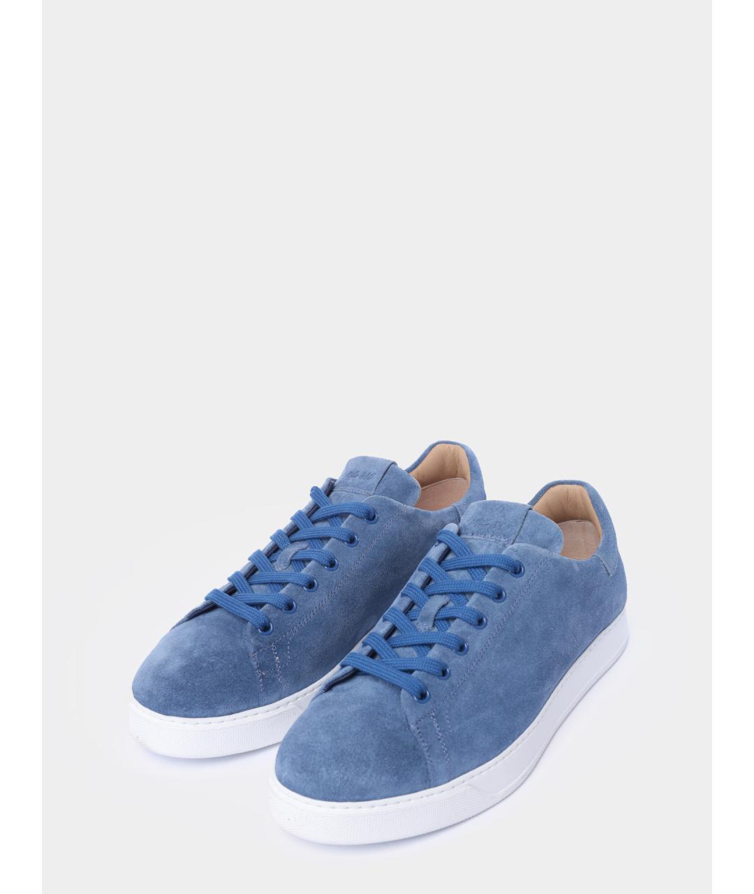PREMIATA Голубые замшевые низкие кроссовки / кеды, фото 2