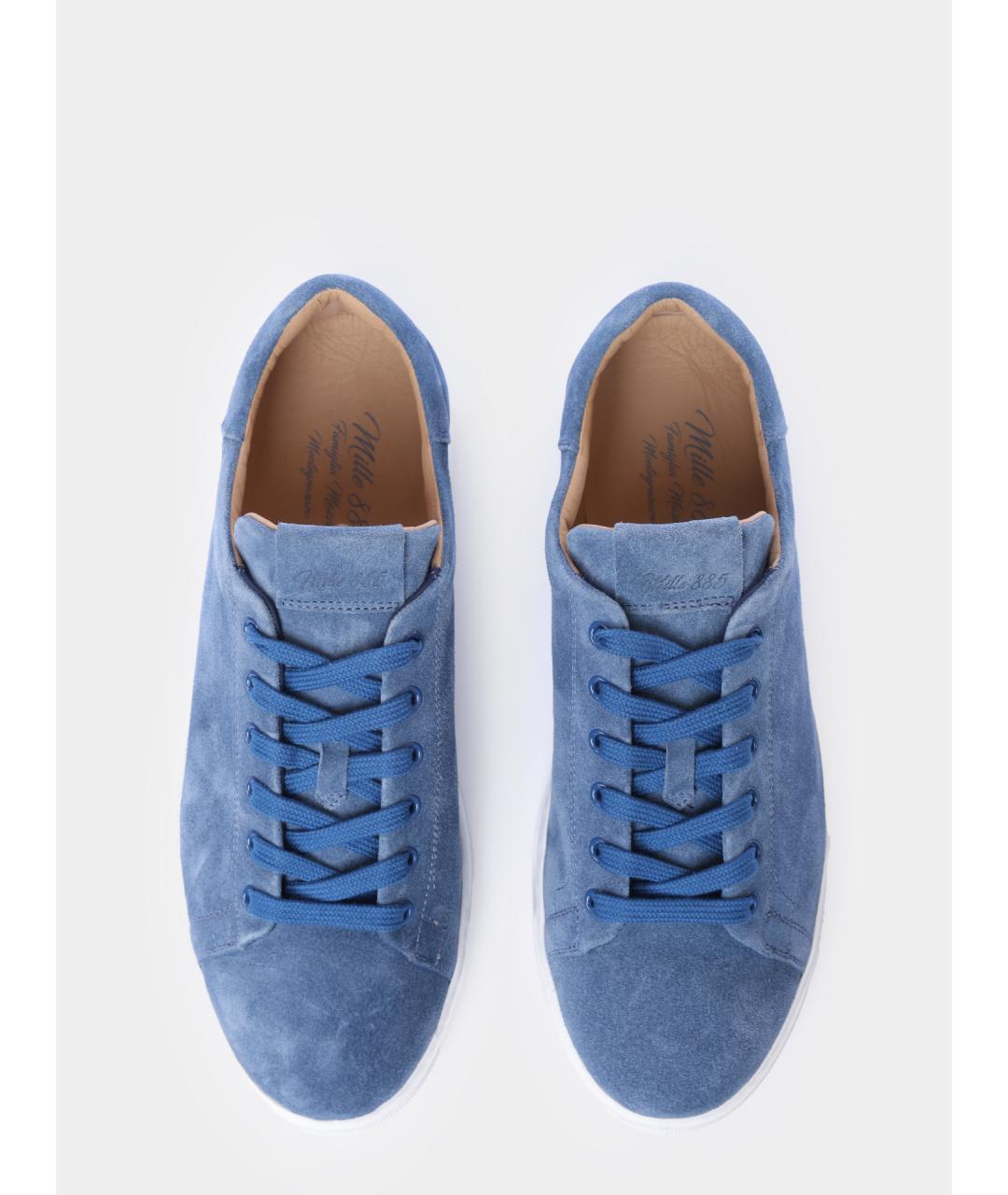 PREMIATA Голубые замшевые низкие кроссовки / кеды, фото 3