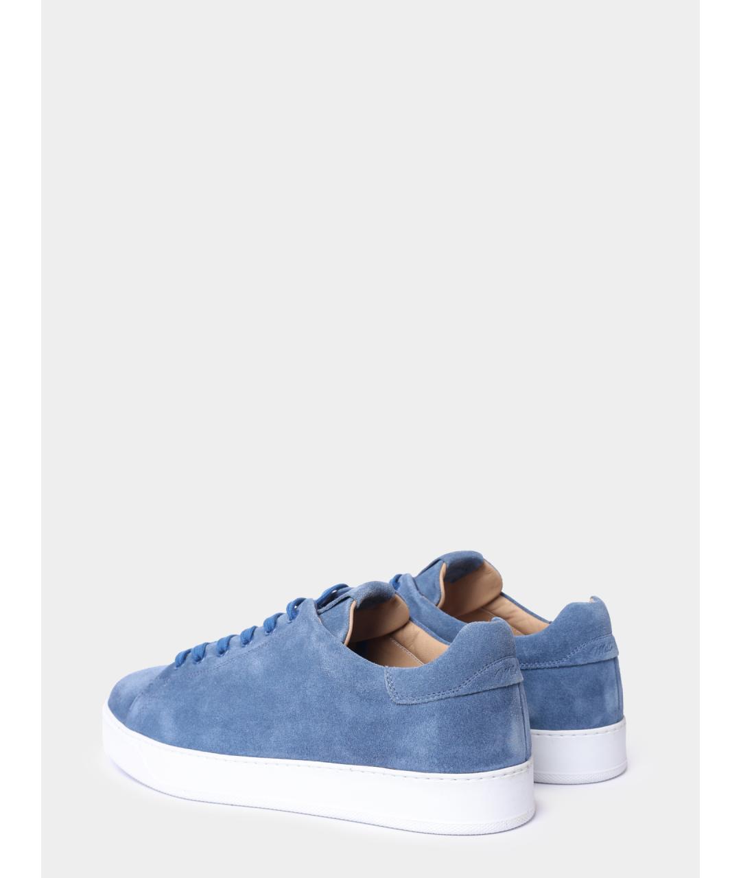 PREMIATA Голубые замшевые низкие кроссовки / кеды, фото 5