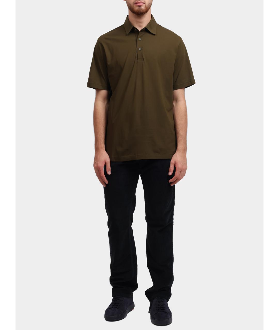 HERNO Хлопковое поло с коротким рукавом, фото 2