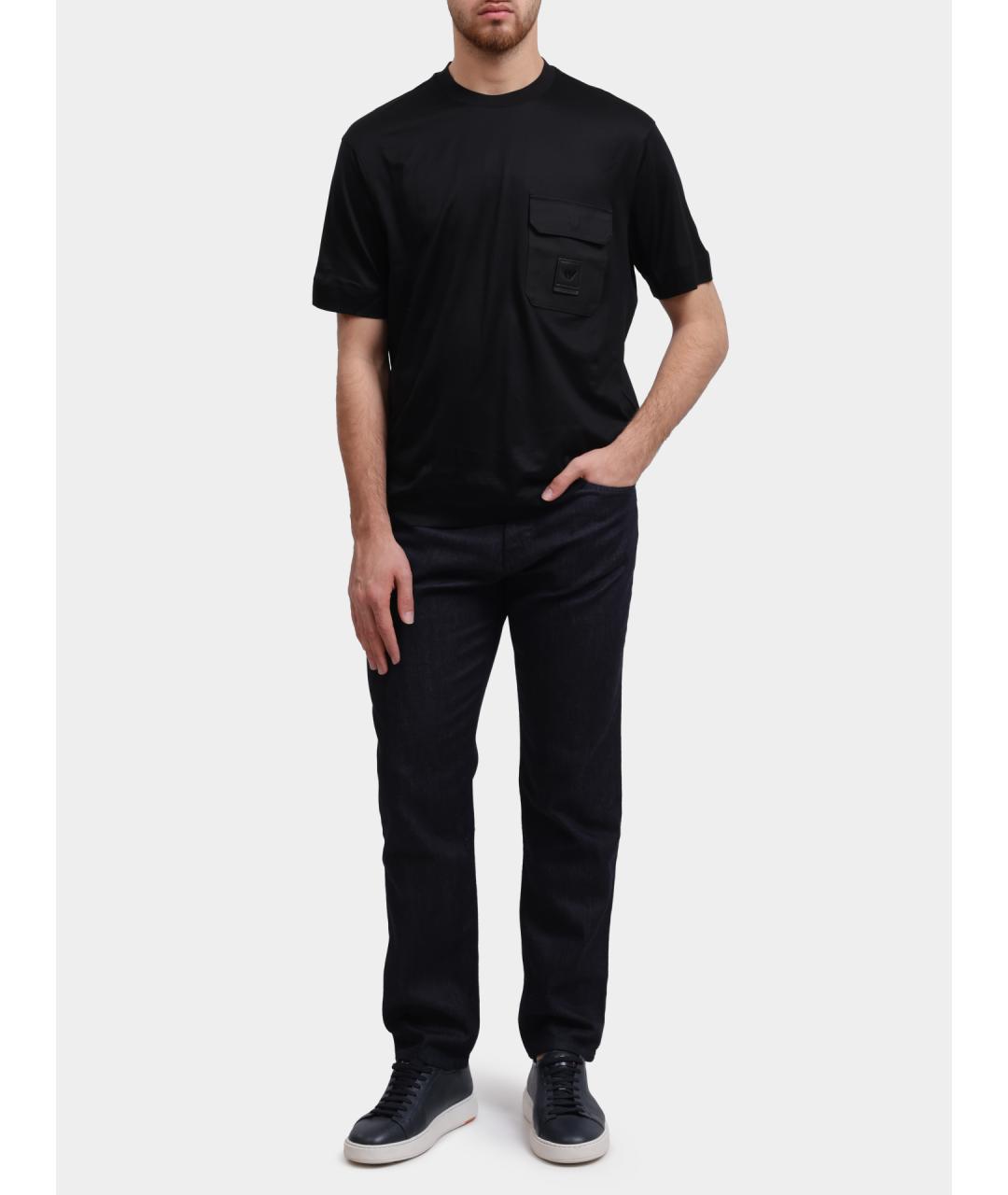 EMPORIO ARMANI Черная футболка, фото 2