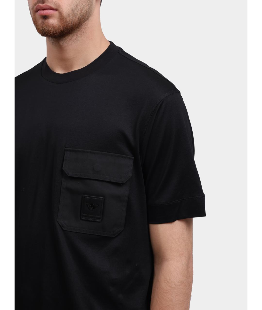 EMPORIO ARMANI Черная футболка, фото 4