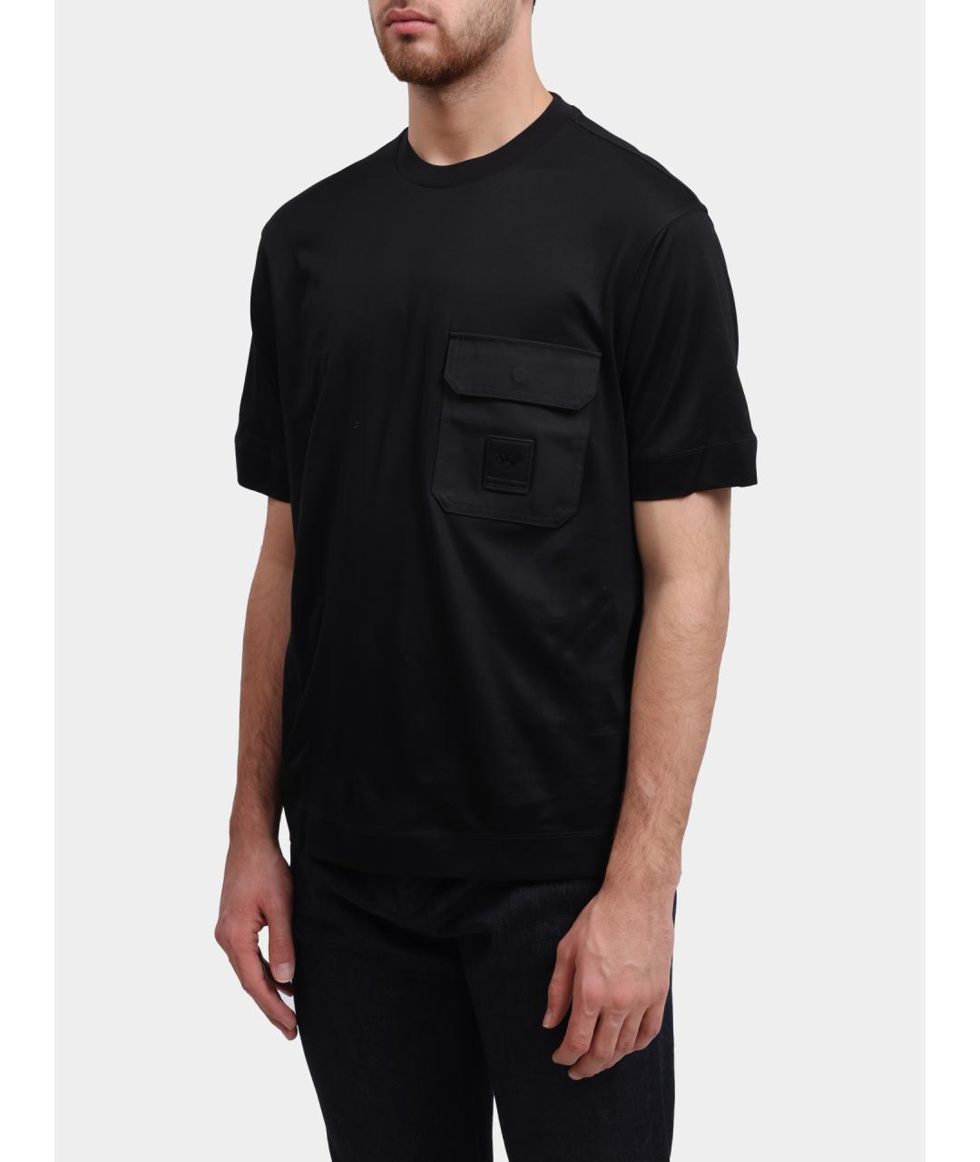 EMPORIO ARMANI Черная футболка, фото 3