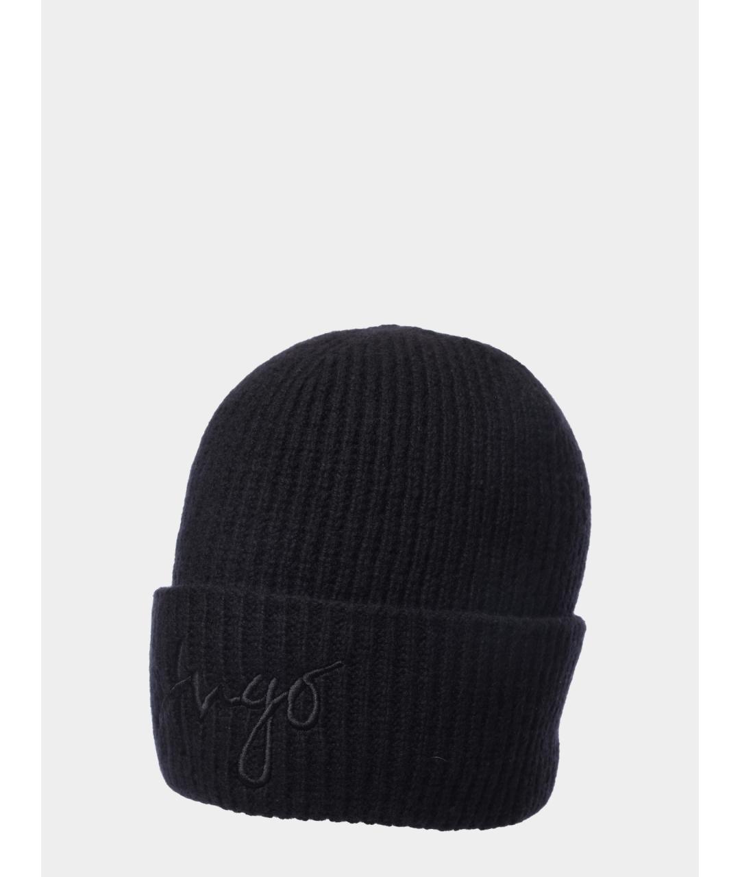 HUGO Черная шапка, фото 3