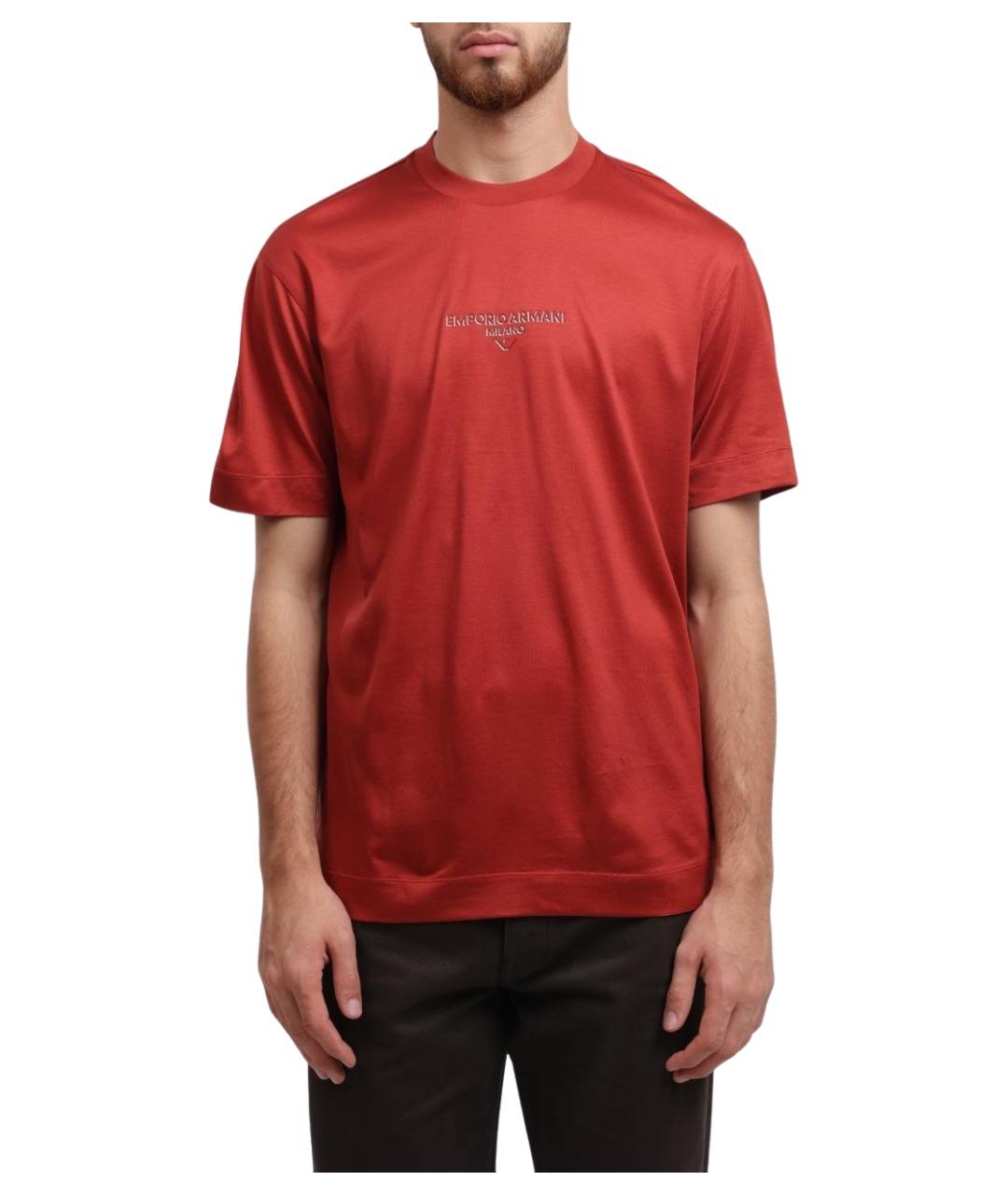 EMPORIO ARMANI Красная футболка, фото 1