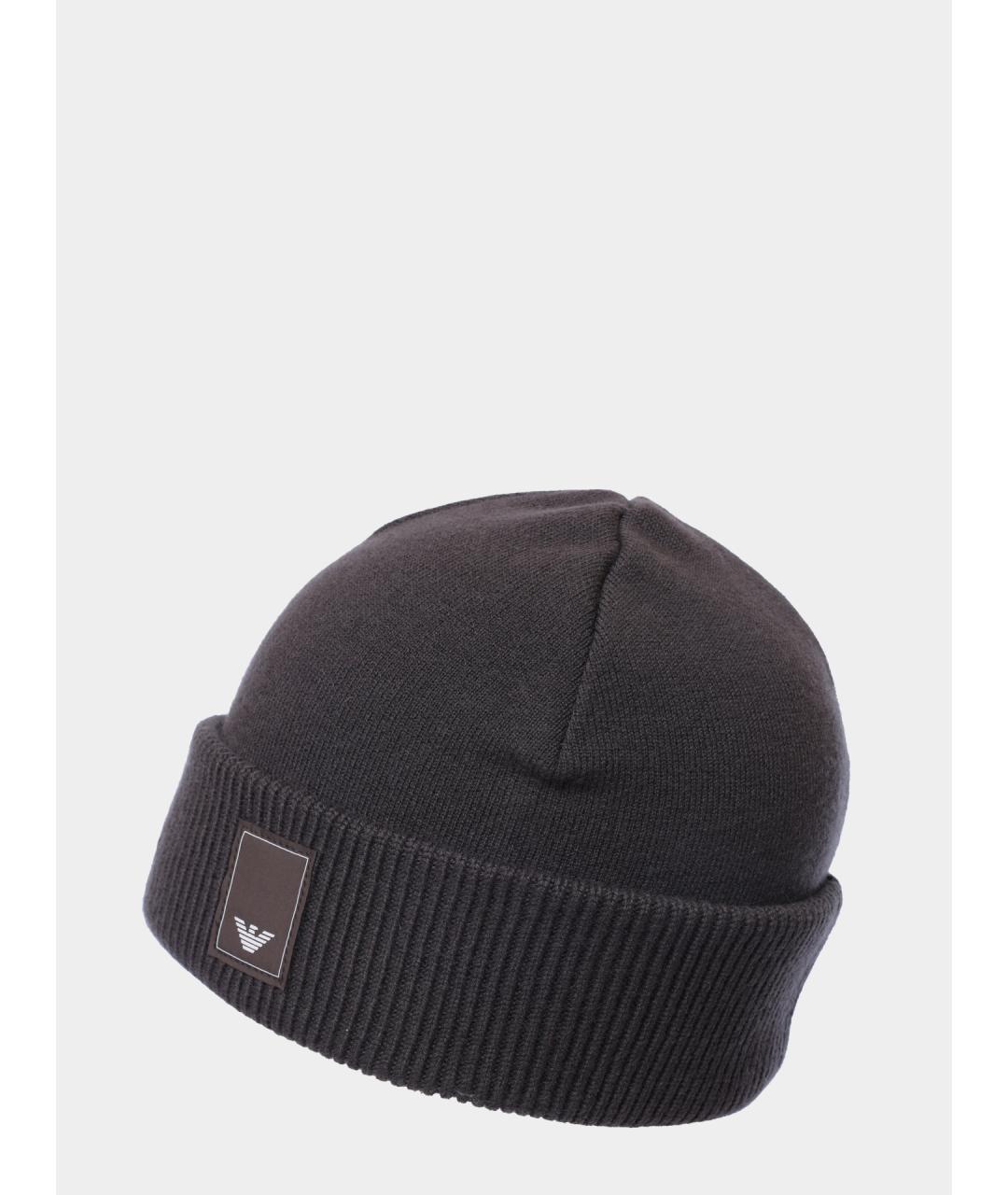 EMPORIO ARMANI Серая шапка, фото 2
