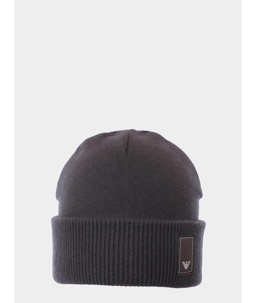 EMPORIO ARMANI Серая шапка, фото 3