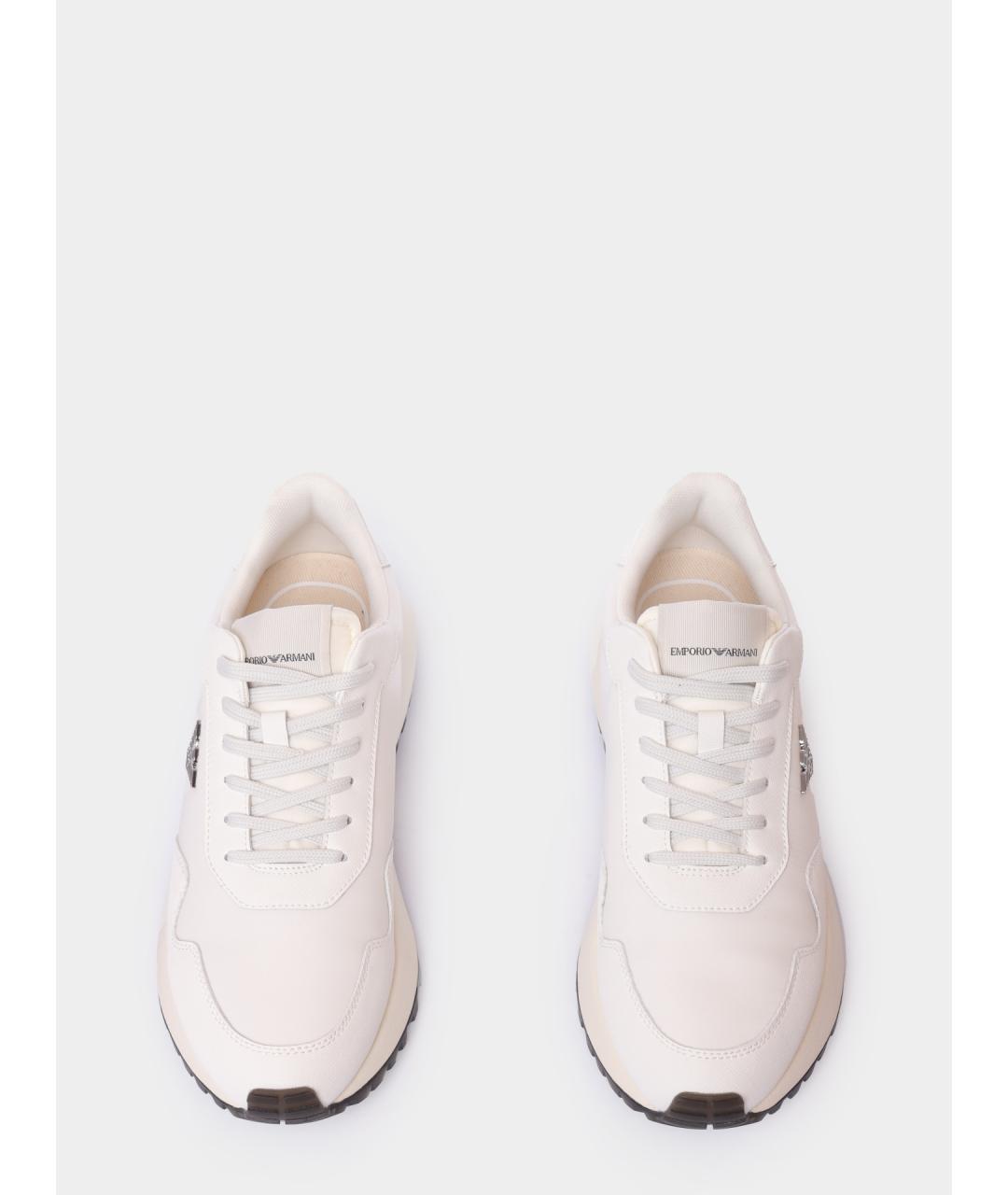 EMPORIO ARMANI Белые низкие кроссовки / кеды, фото 3