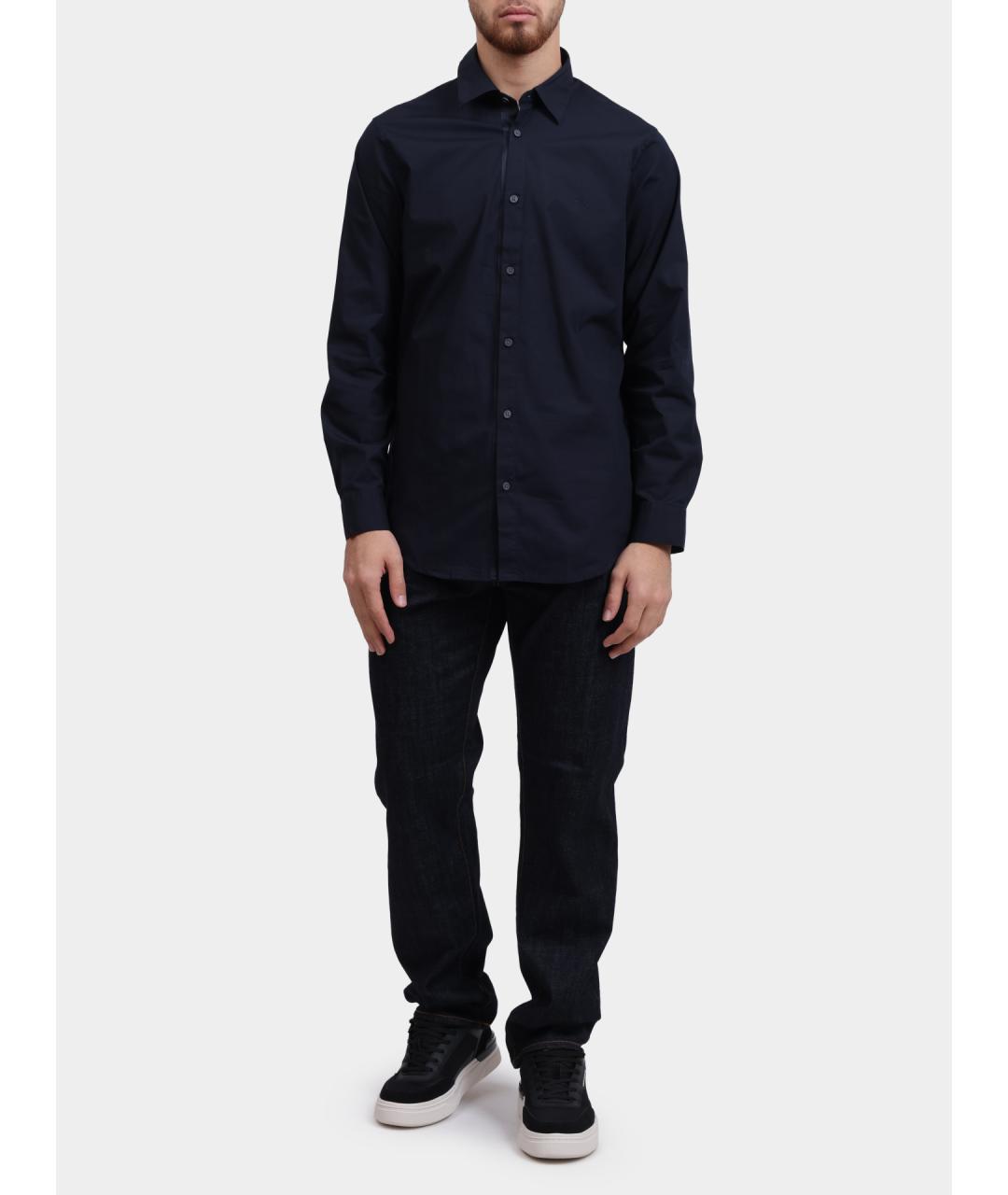 ARMANI EXCHANGE Темно-синяя кэжуал рубашка, фото 2