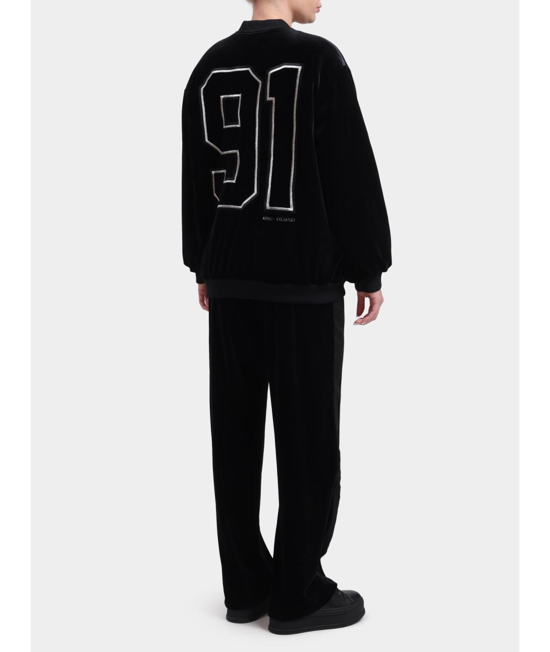 ARMANI EXCHANGE Черная бархатная куртка, фото 5