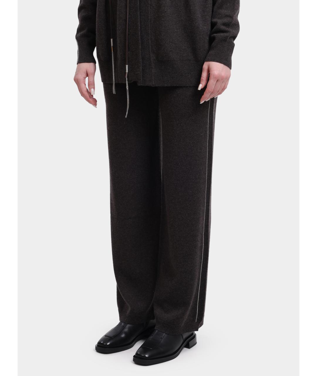 PESERICO Черные прямые брюки, фото 3