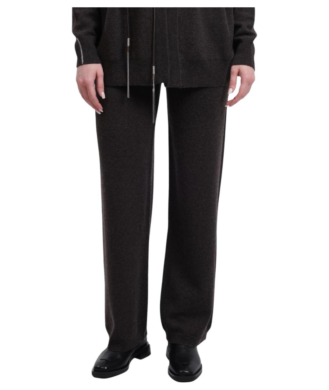 PESERICO Черные прямые брюки, фото 1