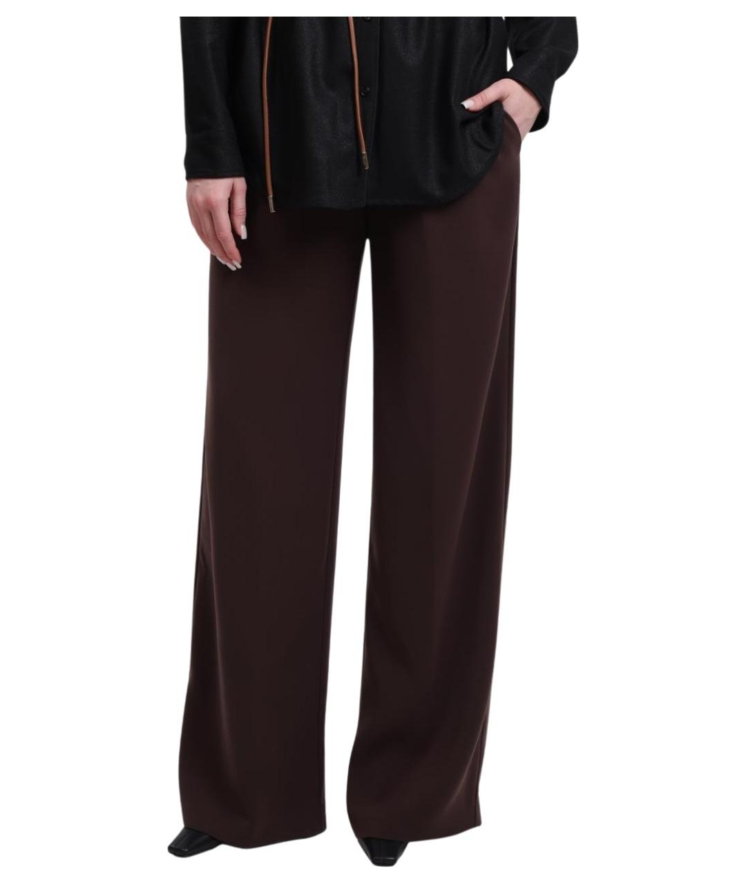 HERNO Коричневые прямые брюки, фото 1