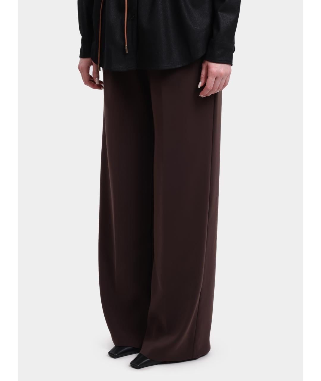 HERNO Коричневые прямые брюки, фото 3