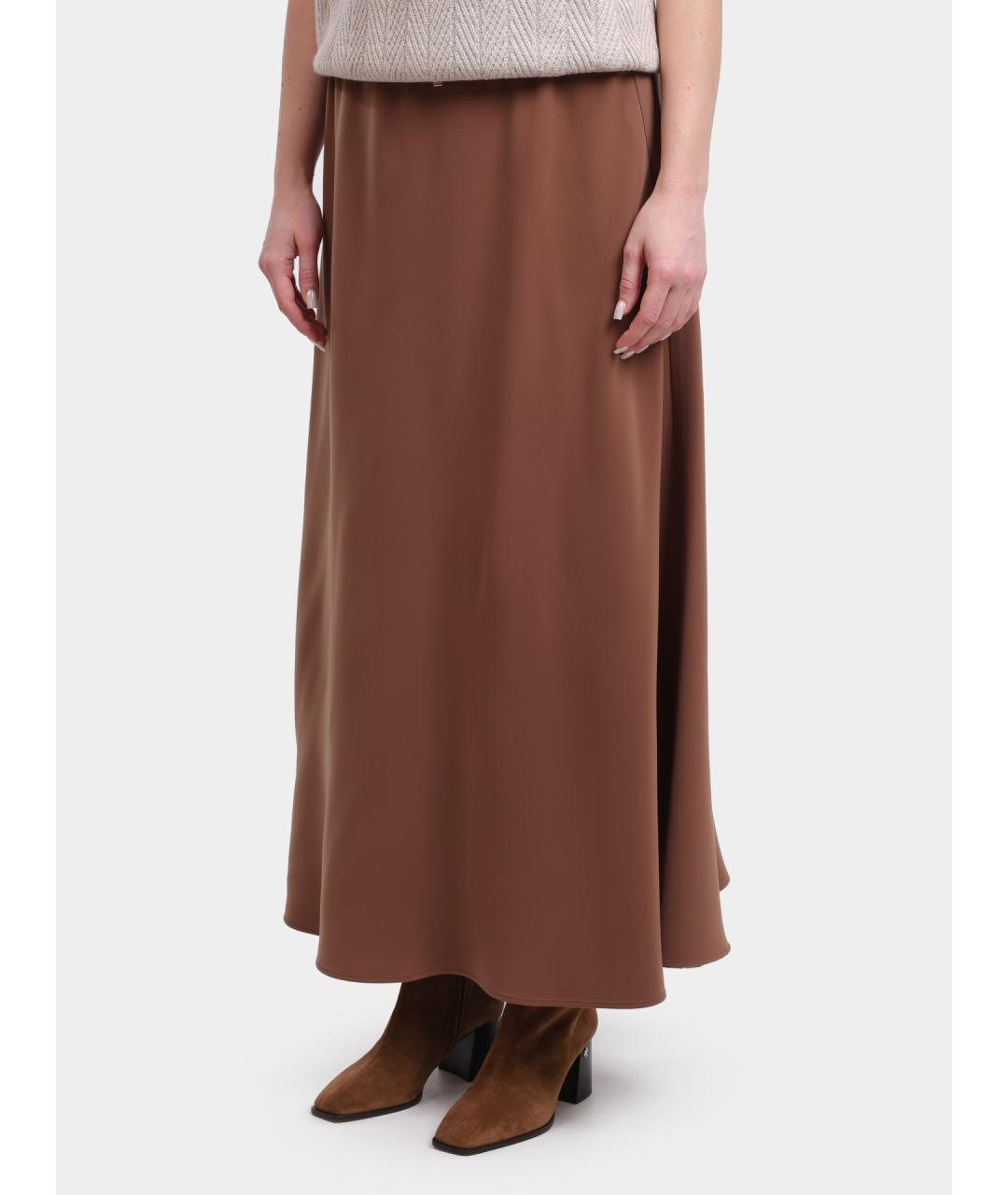 HERNO Коричневая юбка макси, фото 3