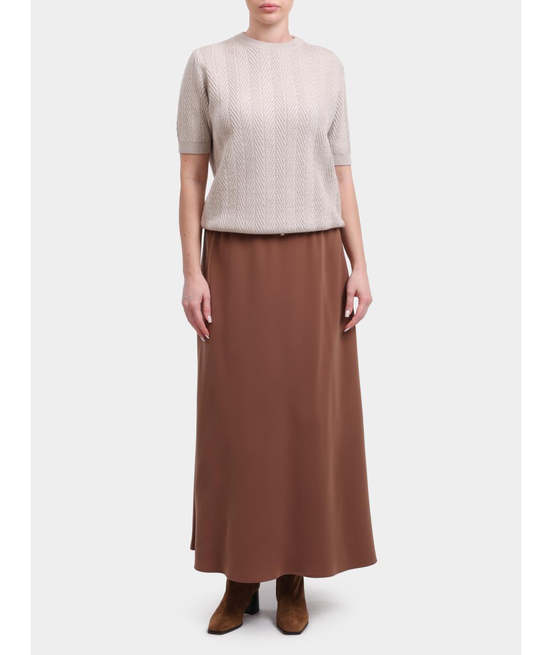 HERNO Коричневая юбка макси, фото 2
