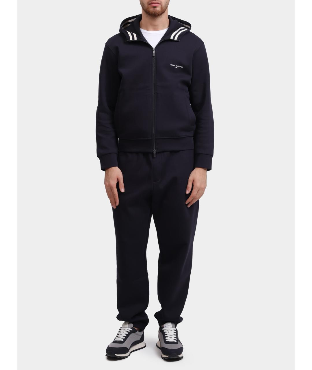 ARMANI EXCHANGE Темно-синие повседневные брюки, фото 2