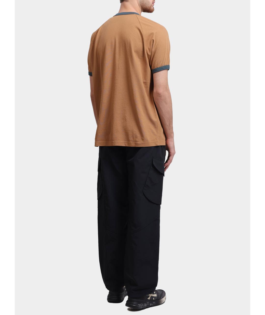 AUTRY Коричневая хлопковая футболка, фото 5