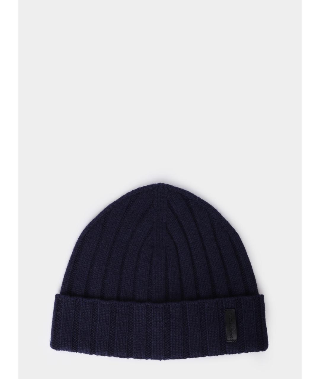 EMPORIO ARMANI Темно-синяя шапка, фото 2