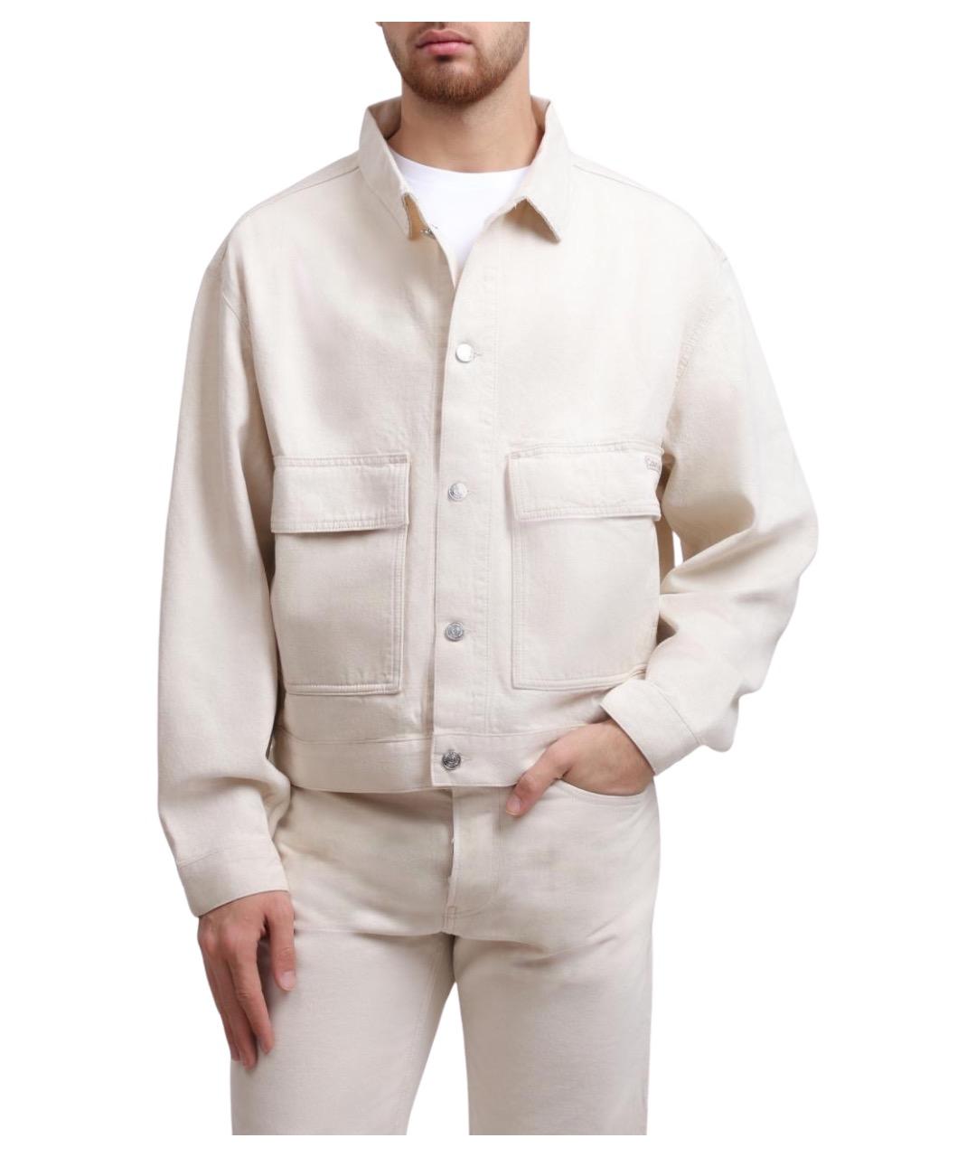 CALVIN KLEIN Бежевая хлопковая куртка, фото 1