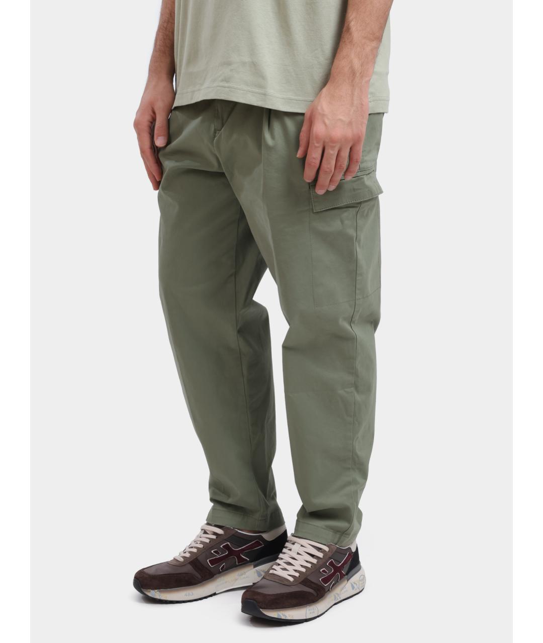 HUGO Зеленые повседневные брюки, фото 3