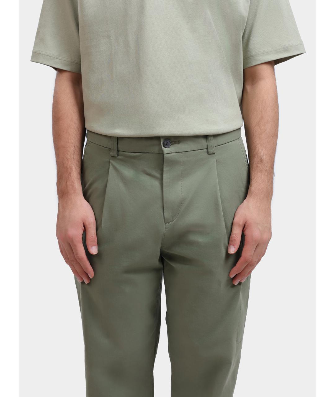 HUGO Зеленые повседневные брюки, фото 4