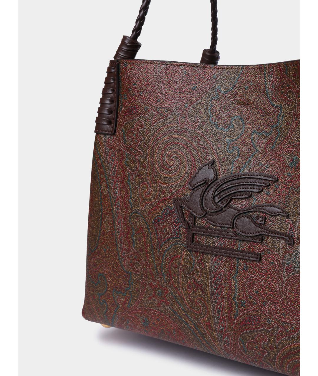 ETRO Коричневая кожаная сумка через плечо, фото 3