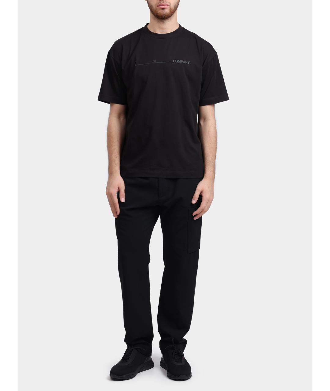 CP COMPANY Черная хлопковая футболка, фото 2