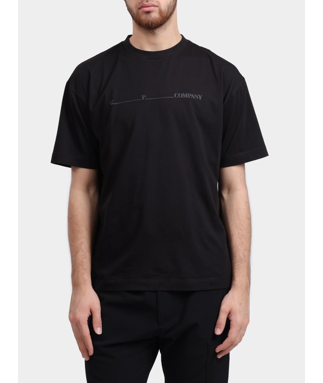 CP COMPANY Черная хлопковая футболка, фото 6
