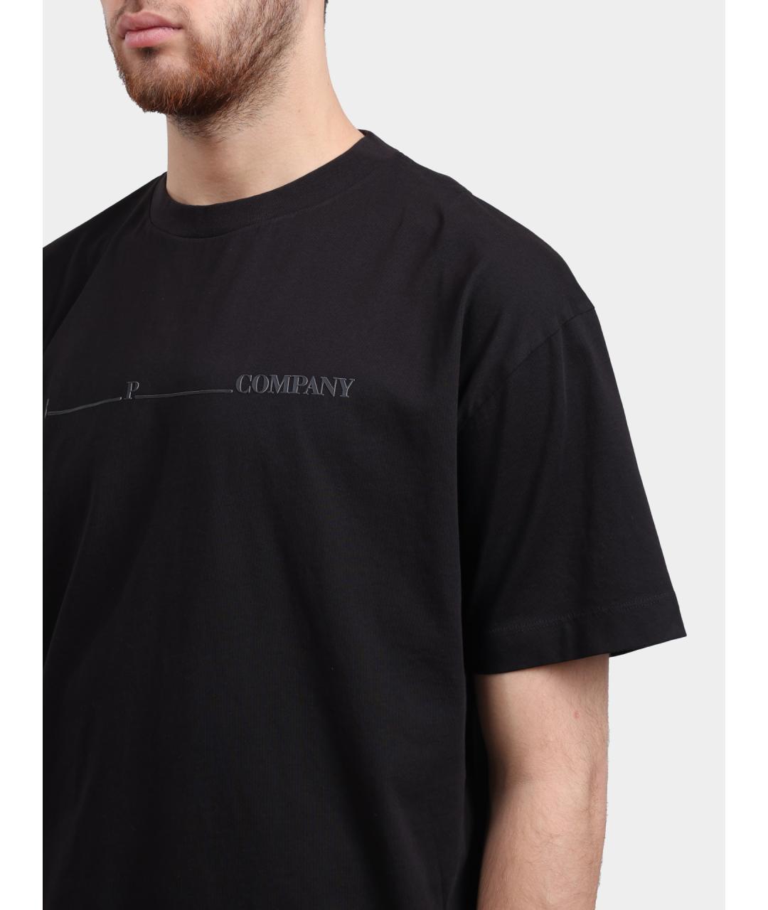 CP COMPANY Черная хлопковая футболка, фото 4