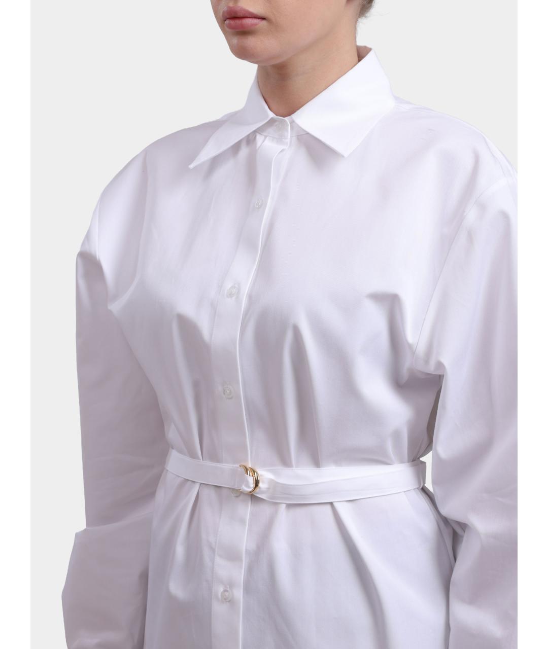 HUGO Белая хлопковая рубашка, фото 4