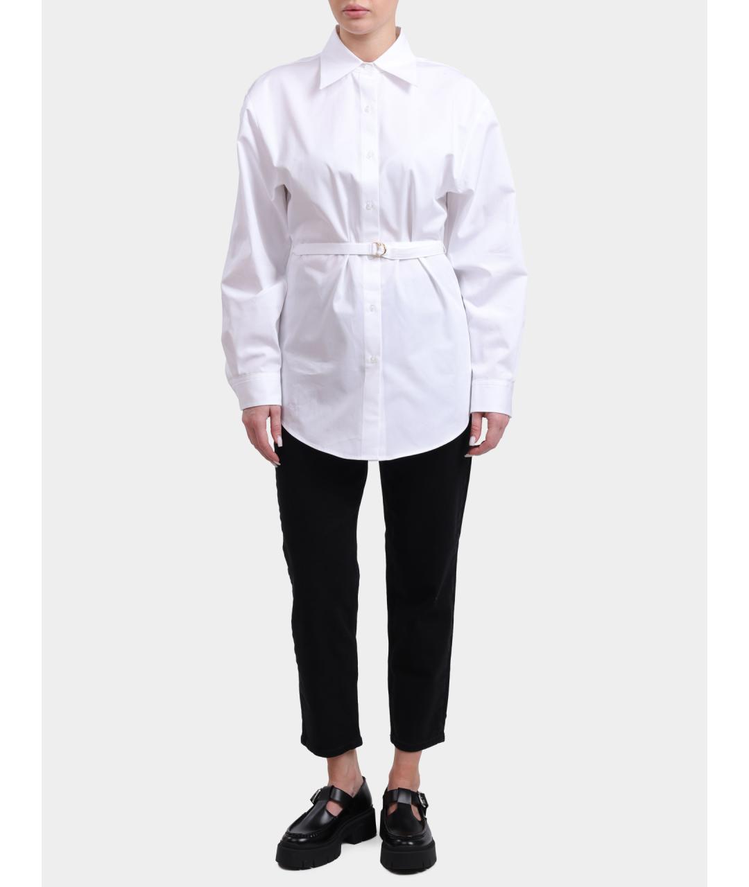 HUGO Белая хлопковая рубашка, фото 2