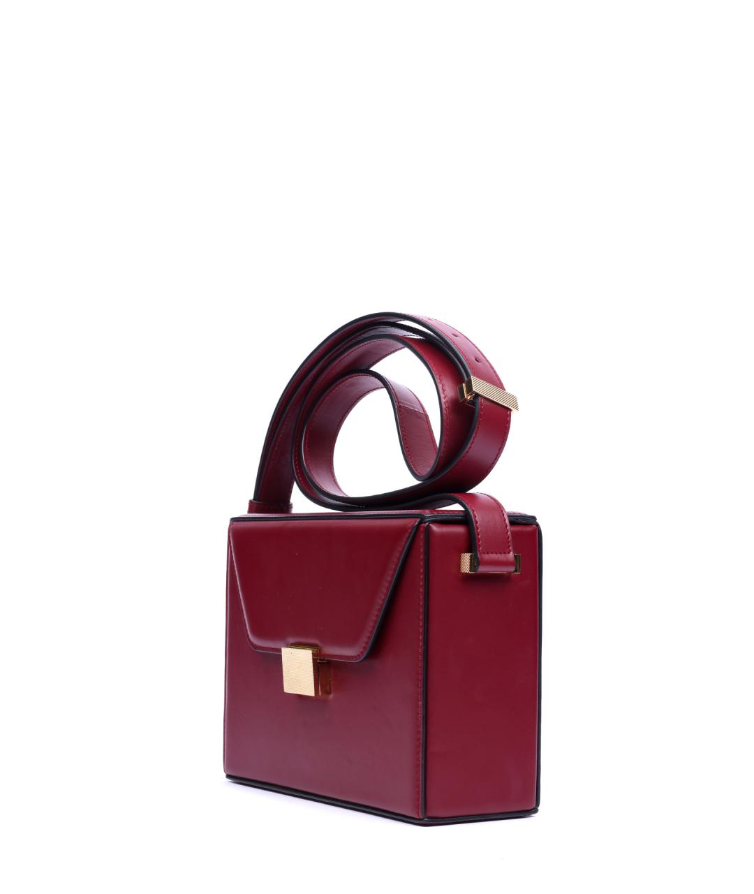 VICTORIA BECKHAM Бордовая кожаная сумка через плечо, фото 2