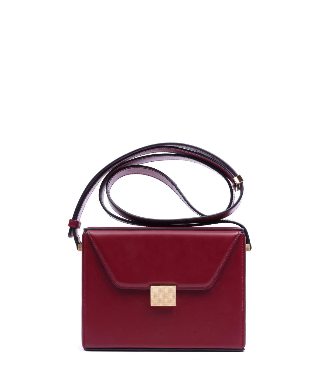 VICTORIA BECKHAM Бордовая кожаная сумка через плечо, фото 1