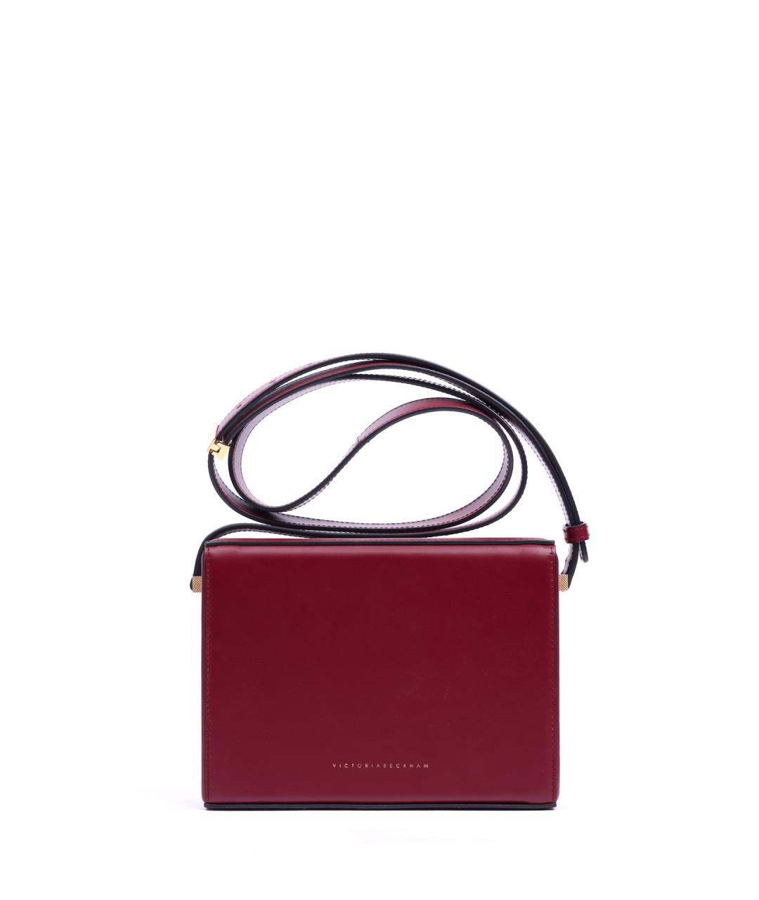VICTORIA BECKHAM Бордовая кожаная сумка через плечо, фото 3