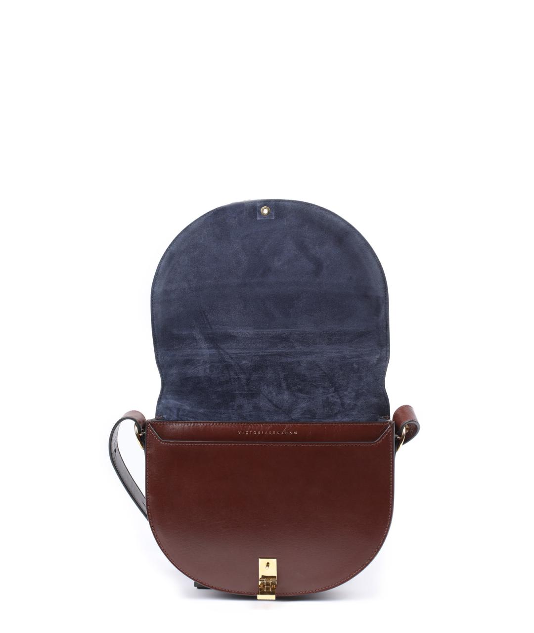 VICTORIA BECKHAM Бордовая кожаная сумка через плечо, фото 4