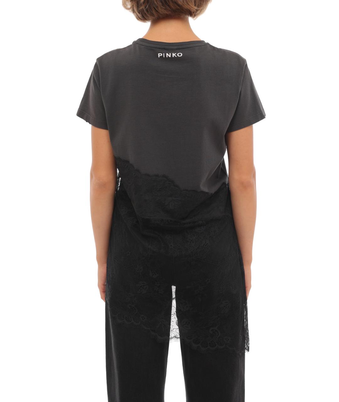 PINKO Черная футболка, фото 5