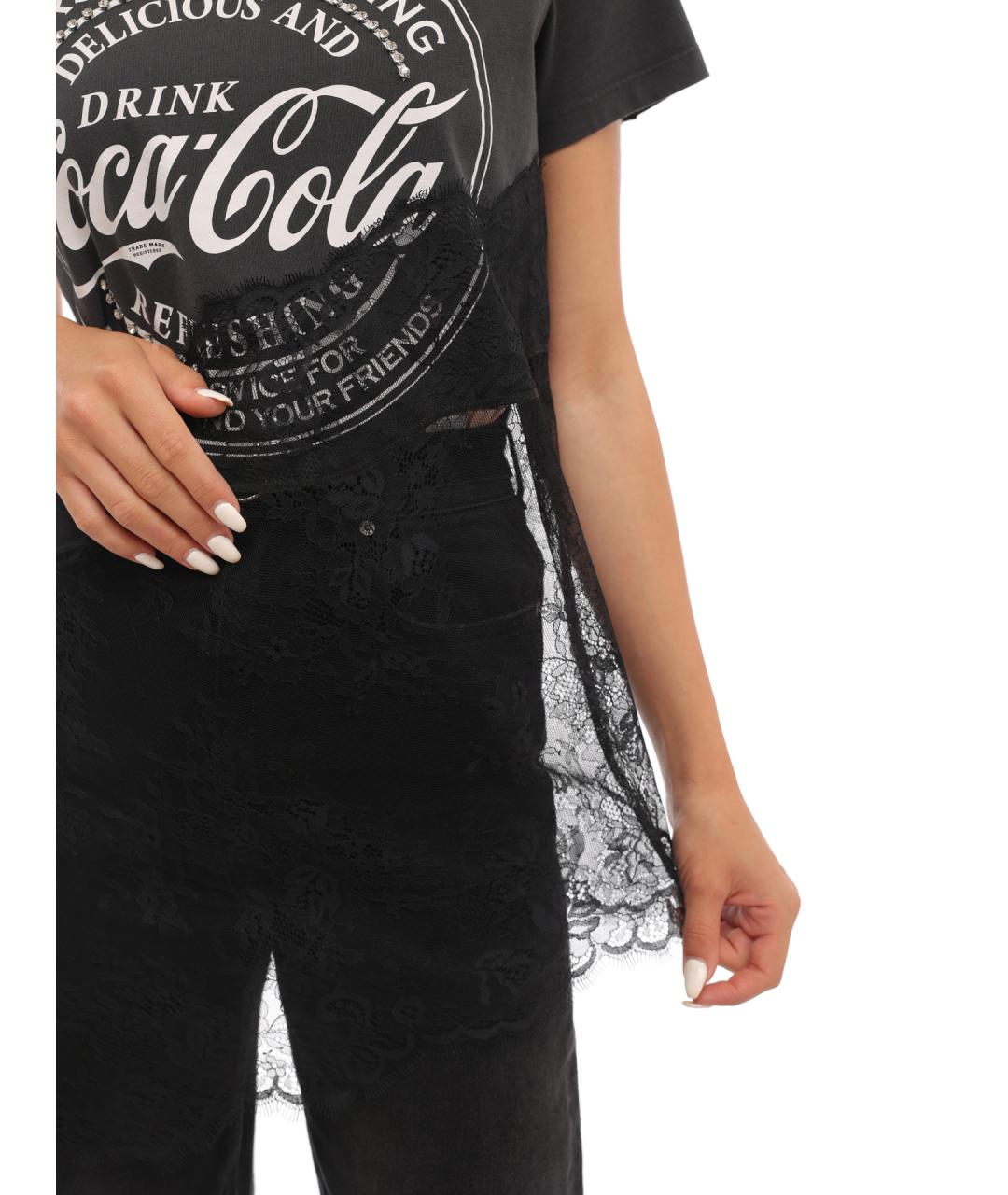 PINKO Черная футболка, фото 2