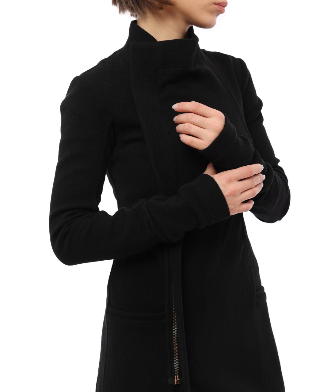 RICK OWENS Черное пальто, фото 4