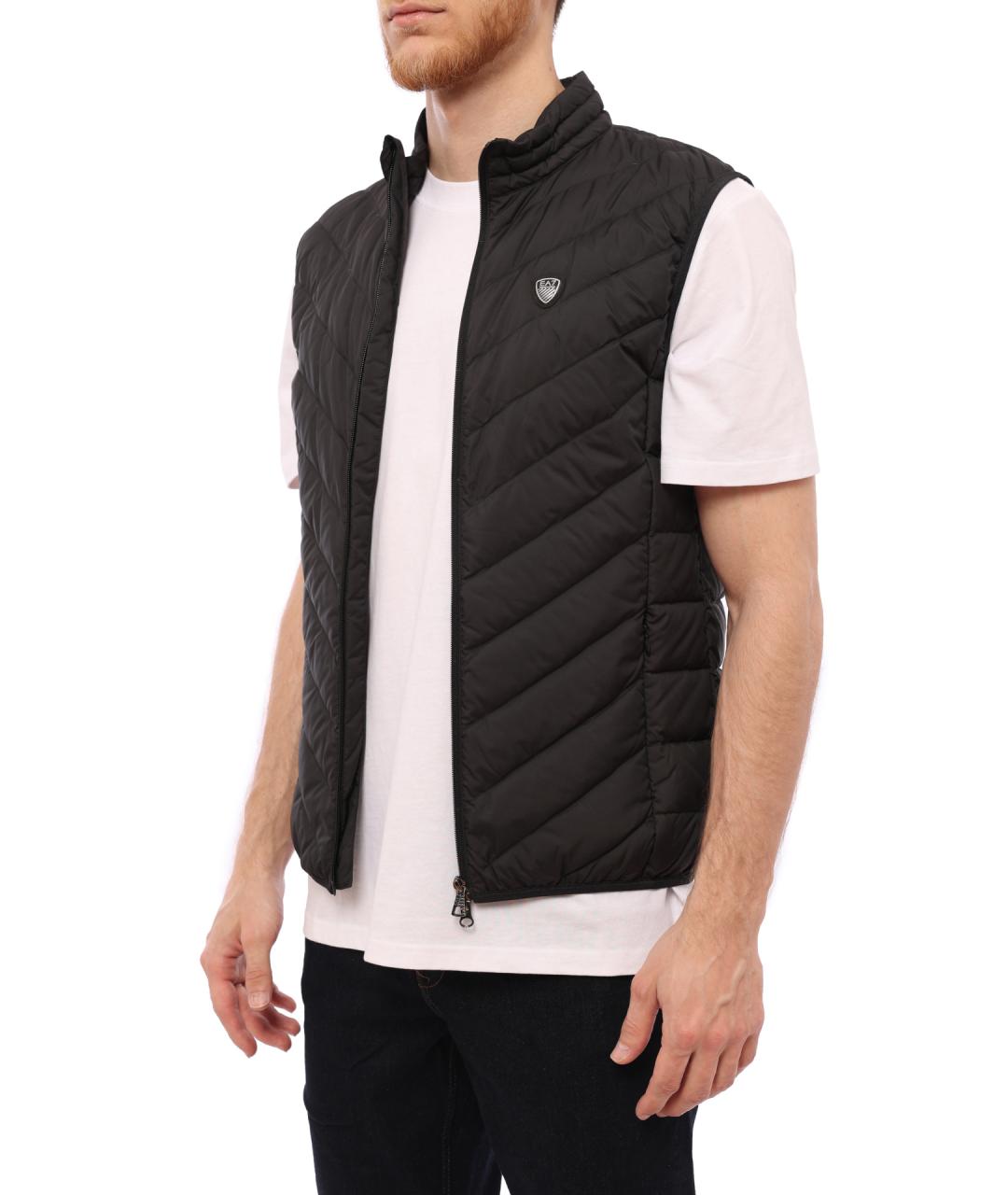 EA7 Черный жилет, фото 5