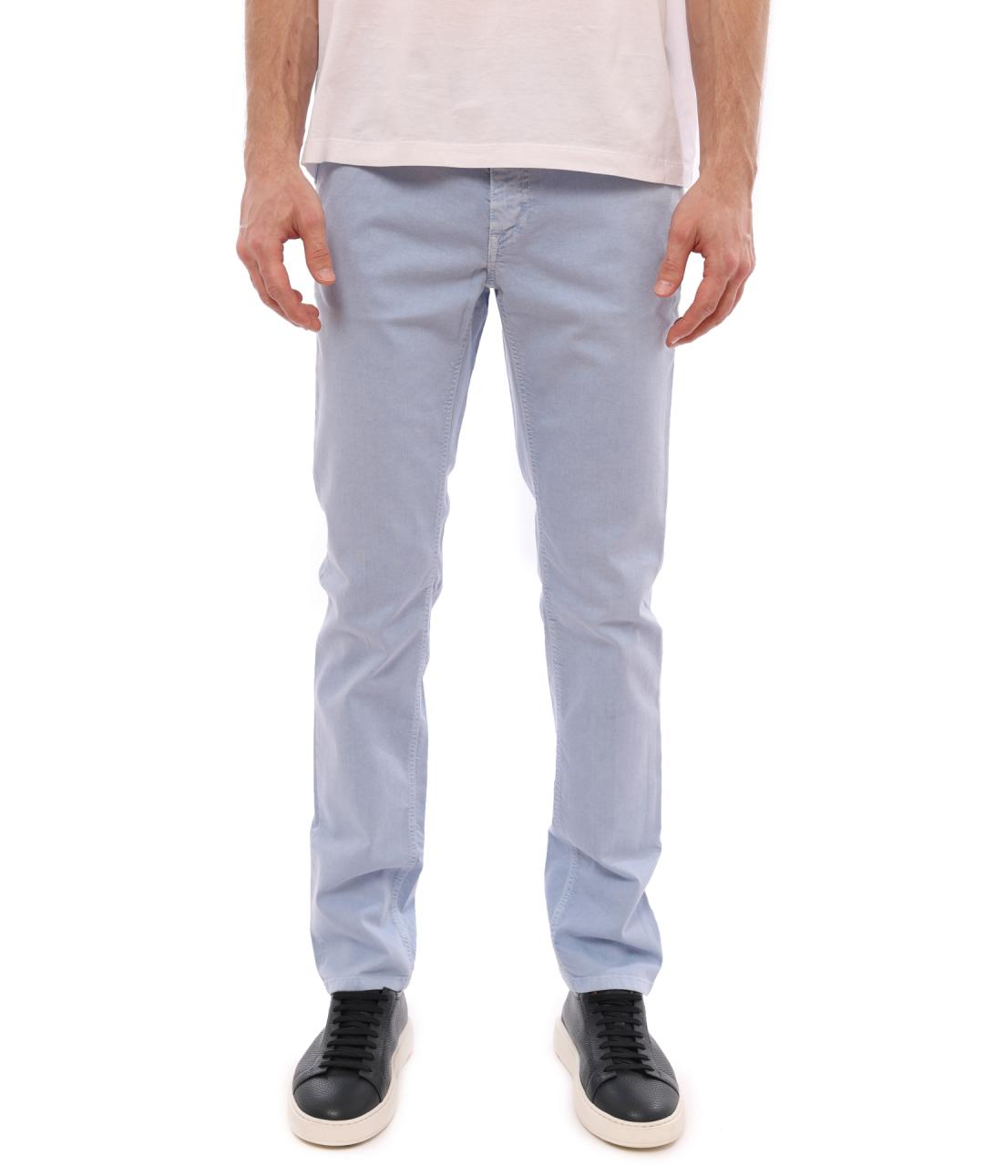 ZZEGNA Голубые прямые джинсы, фото 1