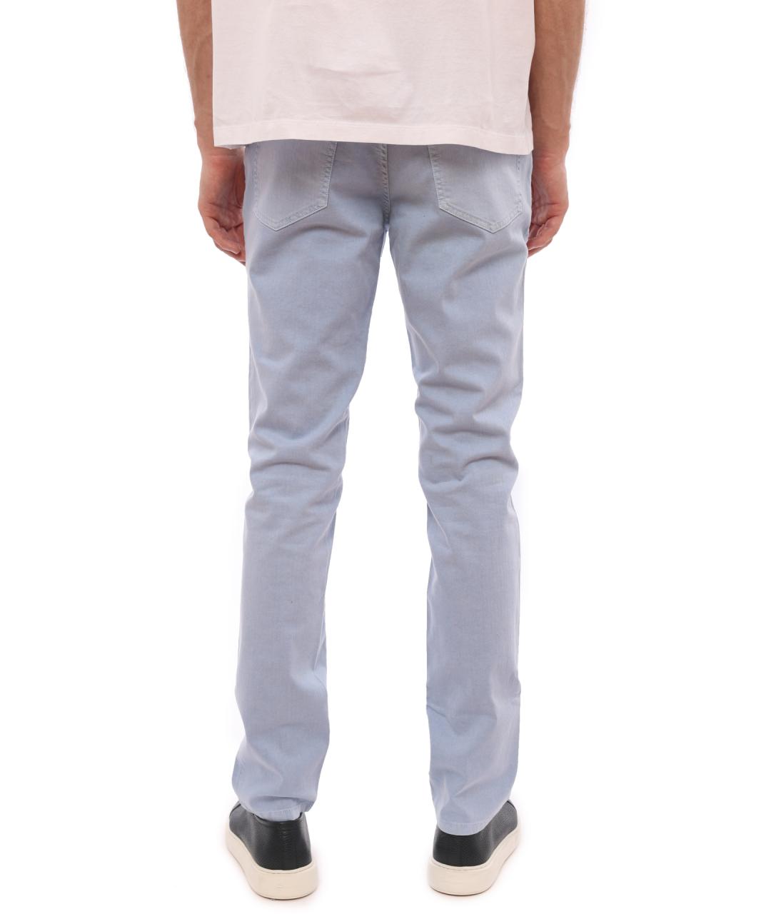 ZZEGNA Голубые прямые джинсы, фото 4