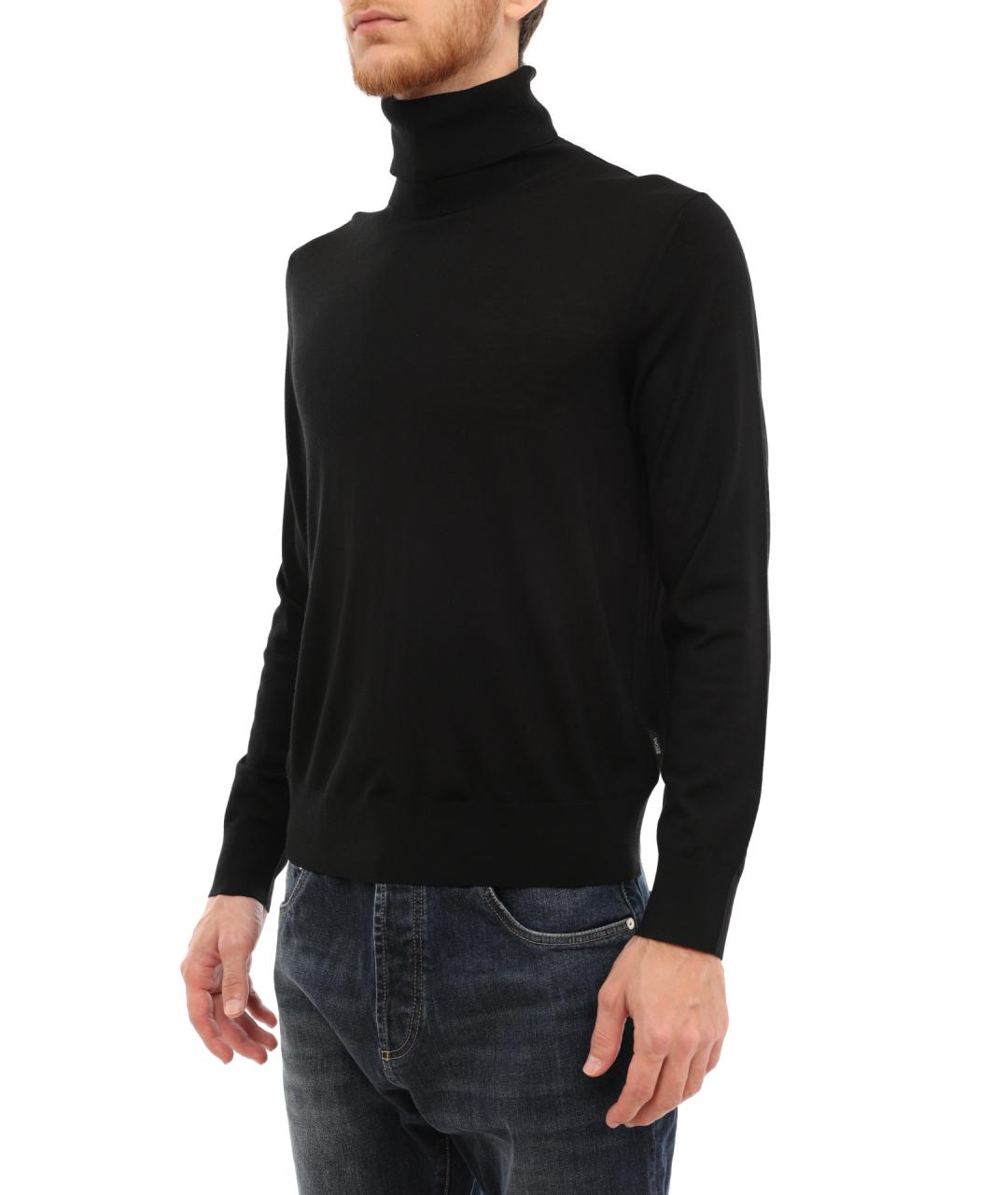 ZZEGNA Черный шерстяной джемпер / свитер, фото 4