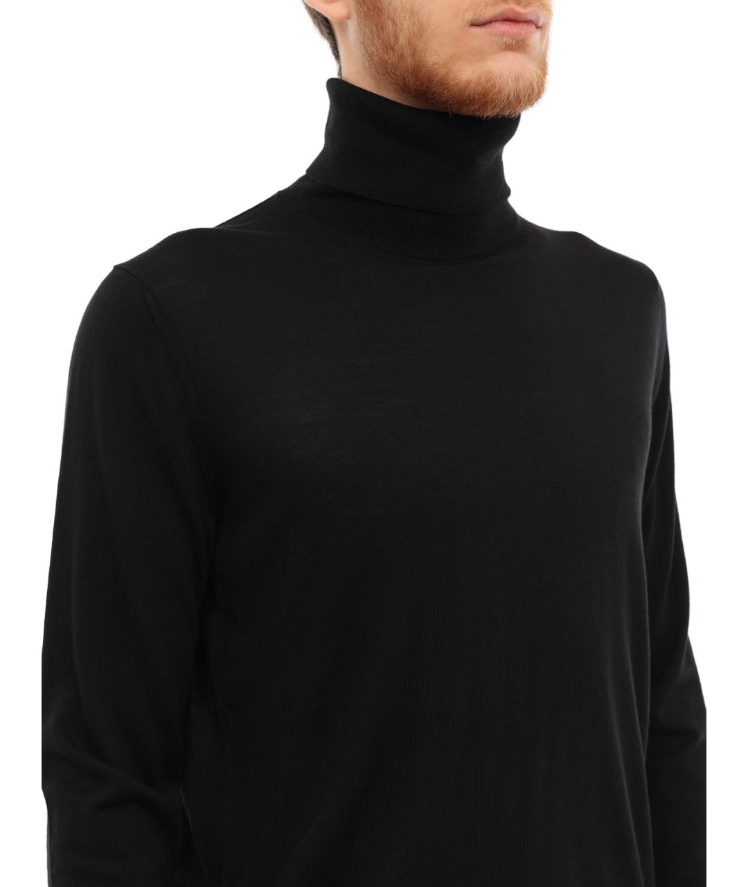 ZZEGNA Черный шерстяной джемпер / свитер, фото 3
