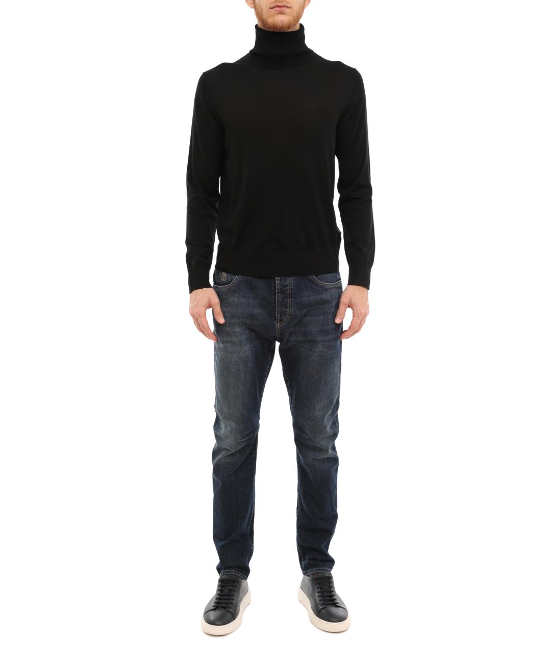 ZZEGNA Черный шерстяной джемпер / свитер, фото 5