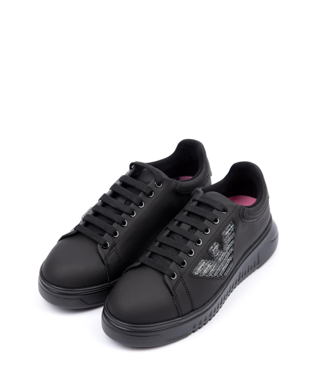 EMPORIO ARMANI Черные кеды, фото 4