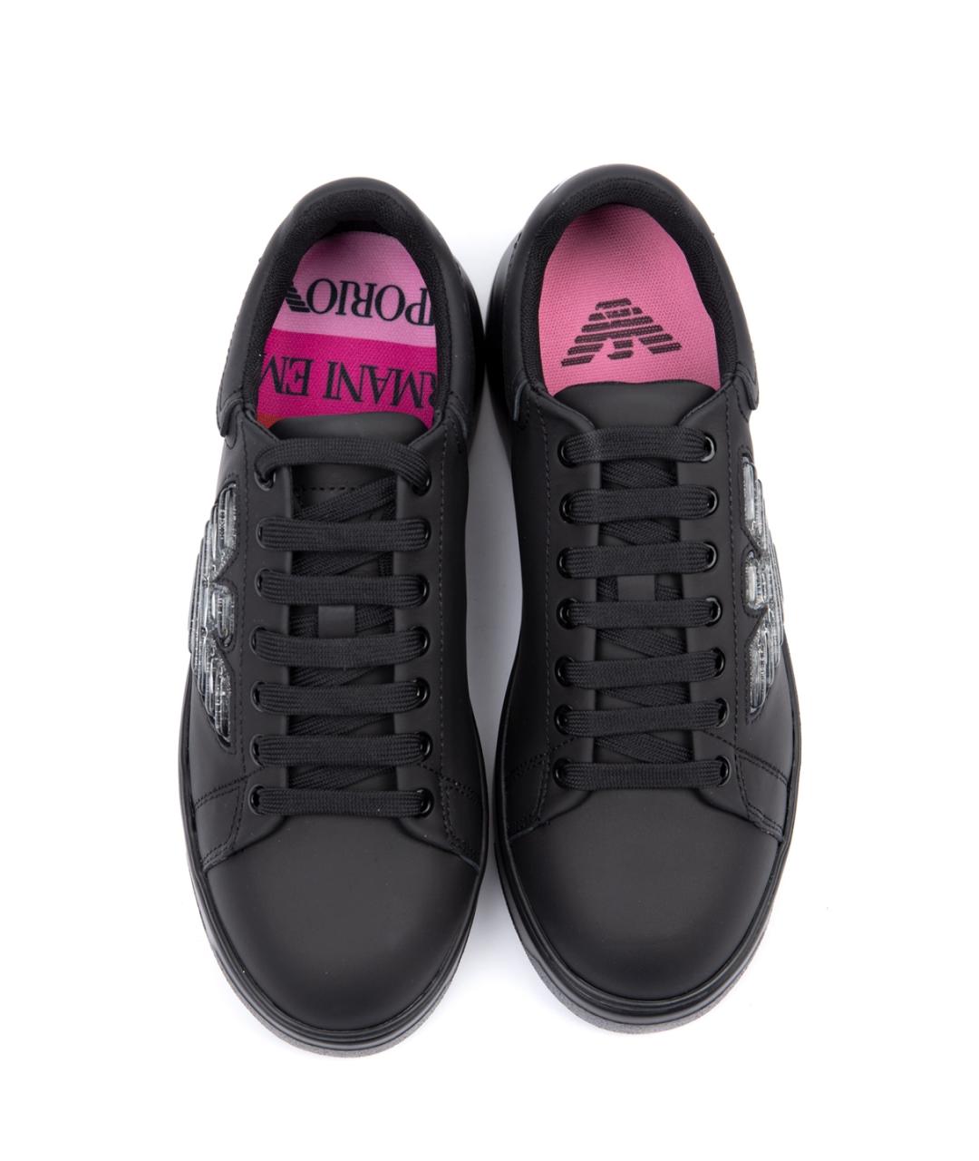 EMPORIO ARMANI Черные кеды, фото 2