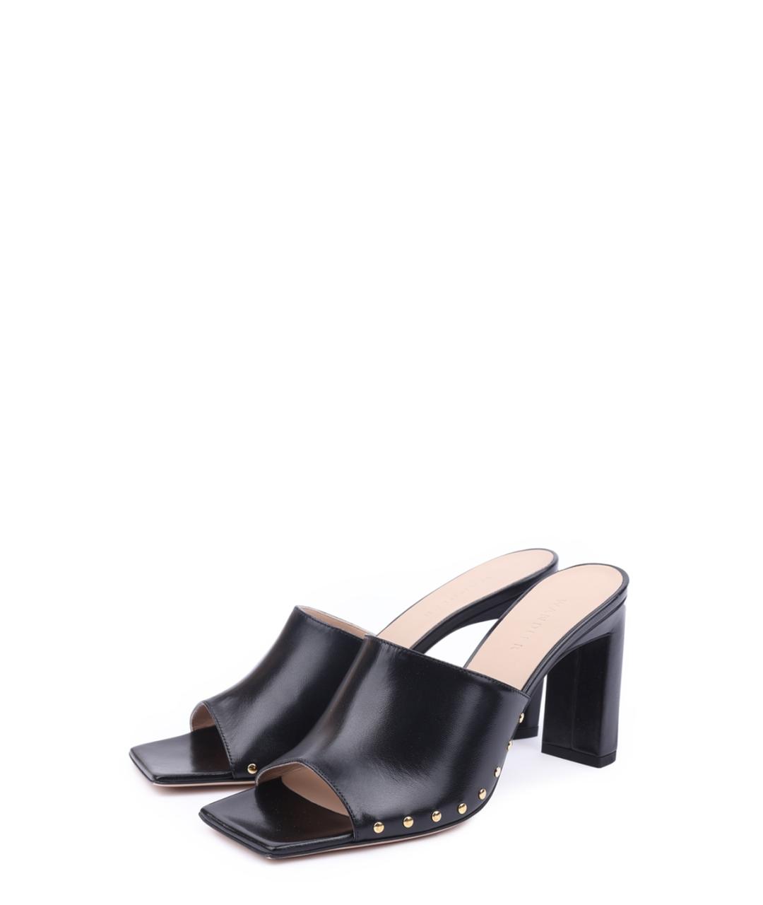 WANDLER Черные кожаные мюли, фото 2